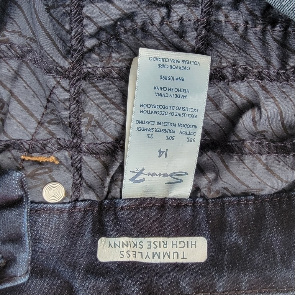 Seven 7 Tummyless High Rise Skinny Jeans Size 14 - Picture 5 of 7
